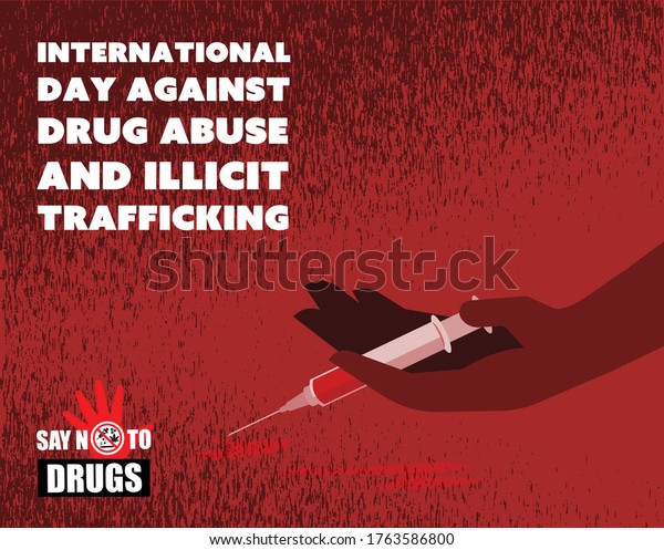 International Day Against Drug Abuse Illicit Stock Vector (Royalty Free ...