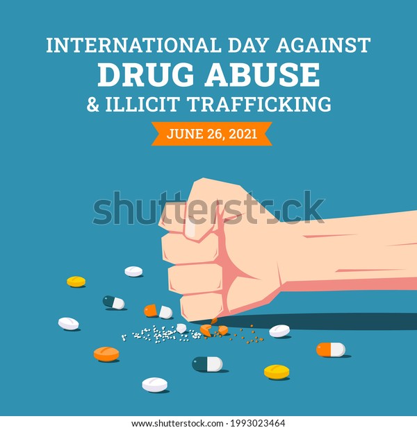 International Day Against Drug Abuse Illicit Stock Vector (Royalty Free ...