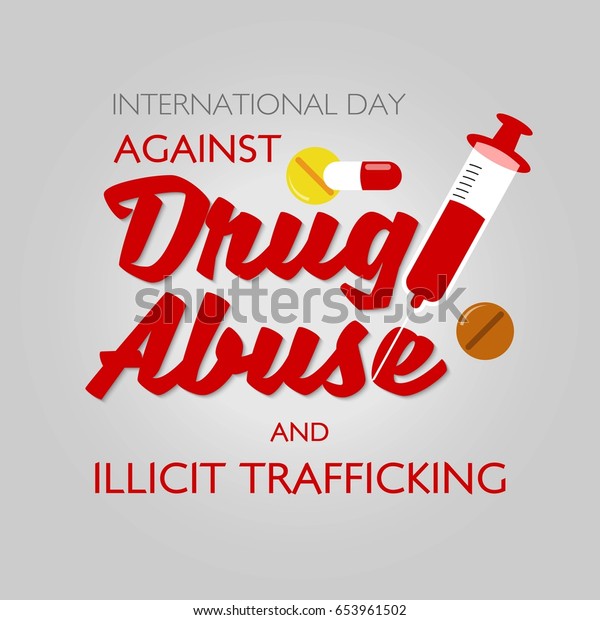 International Day Against Drug Abuse Illicit 库存矢量图（免版税 ...