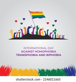 International Day Against Homophobia, Transphobia and Biphobia. May 17. Holiday concept. vector illustration.