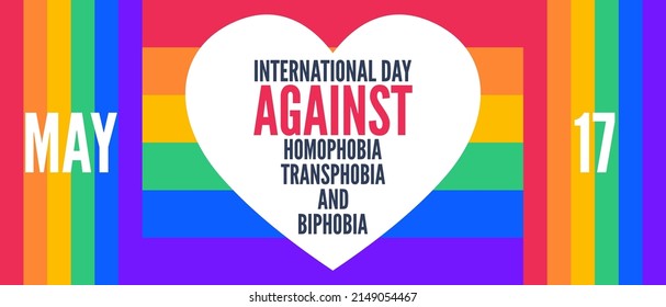 International Day Against Homophobia Transphobia and Biphobia Lgbt flag background banner vector illustration