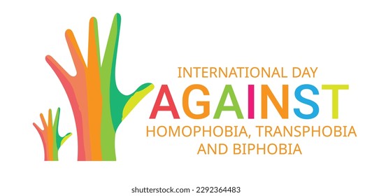International Day Against Homophobia, Transphobia and Biphobia. May 17. Template for background, banner, card, poster. vector illustration.