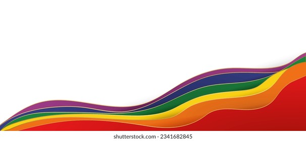 The International Day Against Homophobia, Transphobia and Biphobia background.Vector illustration in paper cut style