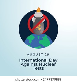 International Day against Nuclear. Flat art design. Vector design. Good for usage template.  Template celebration. eps 10. 