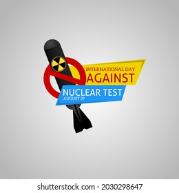 International day against nuclear test theme symbol. Vector illustration. Suitable for Poster, Banners, campaign and greeting card.