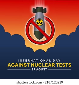 International Day against Nuclear Tests Vector Illustration