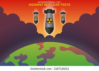 International Day against Nuclear Tests Vector Illustration