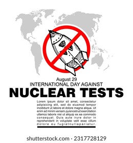 International Day Against Nuclear Tests, poster and banner