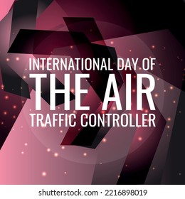 International Day of the Air Traffic Controller. Design suitable for greeting card poster and banner