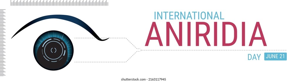International Day of aniridin, an eye disease.June 21.Vector 