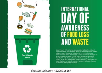 International Day of Awareness of Food Loss and Waste creative concept