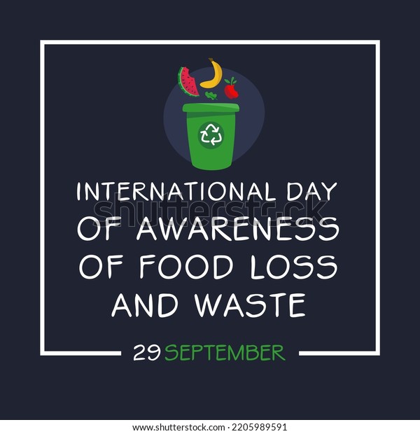 International Day Awareness Food Loss Waste Stock Vector (Royalty Free ...