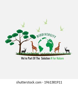 international day for biological diversity concept. illustration vector