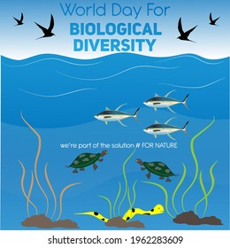 international day for biological diversity concept. illustration vector