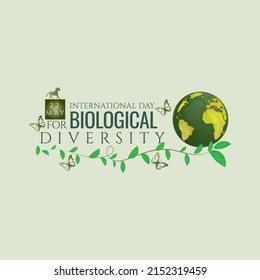 international day for biological diversity concept. web banner design. illustration vector