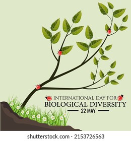 international day for biological diversity concept. web banner design. illustration vector