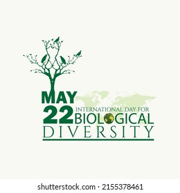 international day for biological diversity concept. flora and fauna. illustration vector