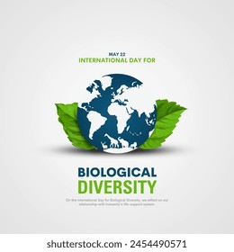 international day for biological diversity concept. creative illustration vector design.