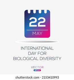 International Day for Biological Diversity, held on 22 may.
