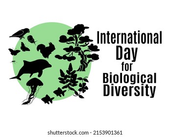 International Day for Biological Diversity, idea for poster, banner, flyer or postcard vector illustration