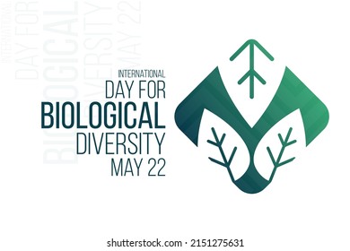 International Day for Biological Diversity. May 22. Vector illustration. Holiday poster