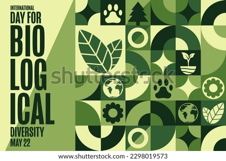 International Day for Biological Diversity. May 22. Holiday concept. Template for background, banner, card, poster with text inscription. Vector EPS10 illustration [[stock_photo]] © 