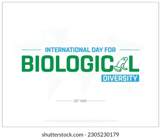 International Day for Biological Diversity, Biological Diversity, Typographic Design, typography, 22nd May, Concept, Editable, Vector Design, Eps, Frog, Icon, White Background, Nature, Ecology, Icon