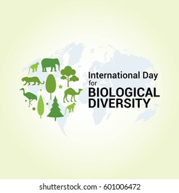 International Day for Biological Diversity Vector Illustration. Suitable for Greeting Card, Poster and Banner.