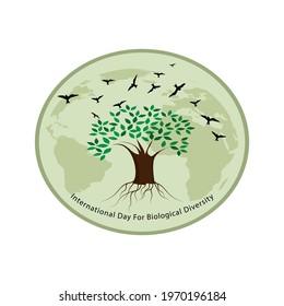 international day for biological diversity web banner design. illustration vector