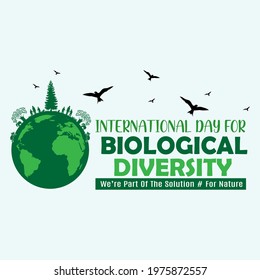 international day for biological diversity web banner design. illustration vector