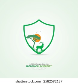 International Day for Biological Diversity.Biological Diversity creative ads design. social media post,