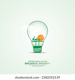 International Day for Biological Diversity.Biological Diversity creative ads design. social media post,