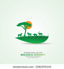 International Day for Biological Diversity.Biological Diversity creative ads design. social media post,