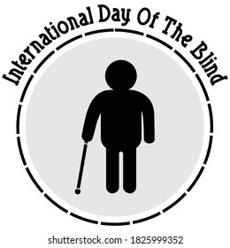 international day of the blind with disabled design with symbolic icons Vector illustration.