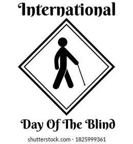 international day of the blind with disabled design with symbolic icons Vector illustration.