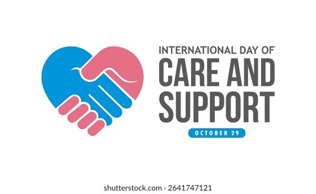 international day of care and support vector design concept