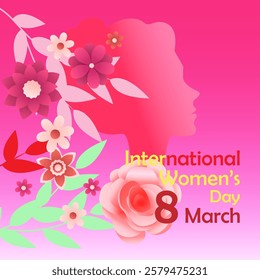International Women’s Day Celebration – Floral Silhouette Design