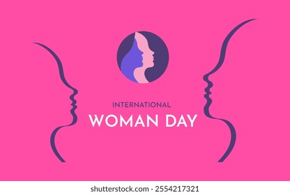 International Women’s Day Celebration Vector Design with Feminine Icons, Flowers, and Empowering Messages