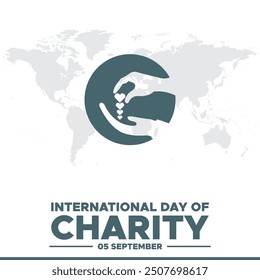 International Day of Charity,  05 September, Charity day design for social media, greeting card, stock illustration, International Day of Charity held on 05 September.