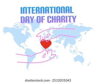 International Day of Charity, 05 September, Charity day design for social media, greeting card, etc.