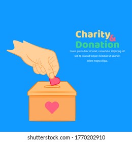International Day of Charity, 5 September. donate conceptual illustration vector.