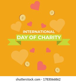International Day of Charity. International Day of Charity, 5 September. Vector illustration of International Day of Charity poster. Can used cover, social media content, and poster design.