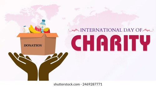 International Day of Charity. Campaign or celebration banner. Creating Smiles: The Joy of Giving