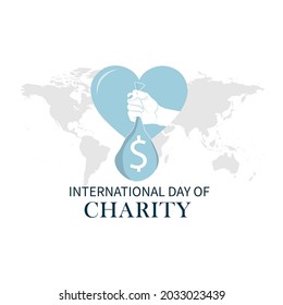 international day of charity concept. web banner design. illustration vector