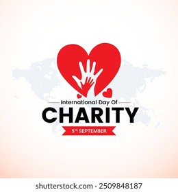 International Day of Charity creative vector illustration banner poster social media design. raise awareness and provide a common platform for charity-related activities worldwide.