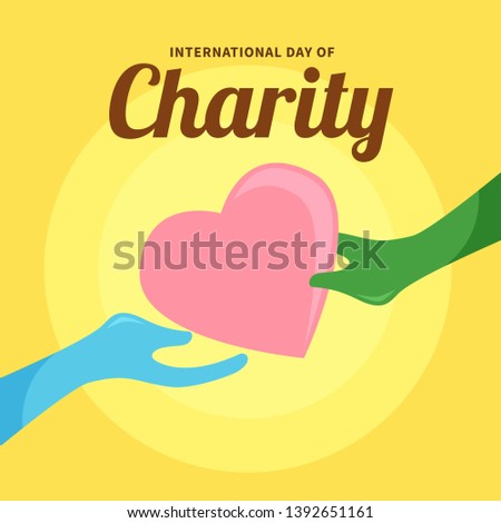 International Day of Charity Design Vector Illustration