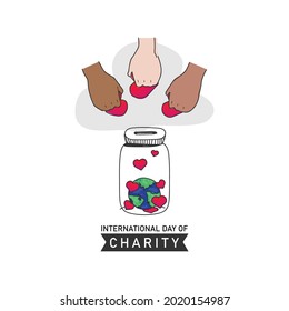 International day of charity drawing design