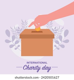 International Day of Charity Flat Illustration Vector	

