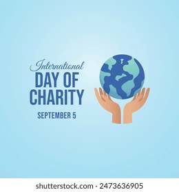 International Day of Charity vector design template good for celebration usage. flat design. charity illustration. eps 10.