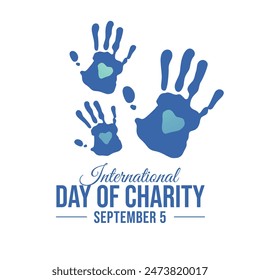 International Day of Charity vector design template good for celebration usage. charity vector illustration. vector eps 10.